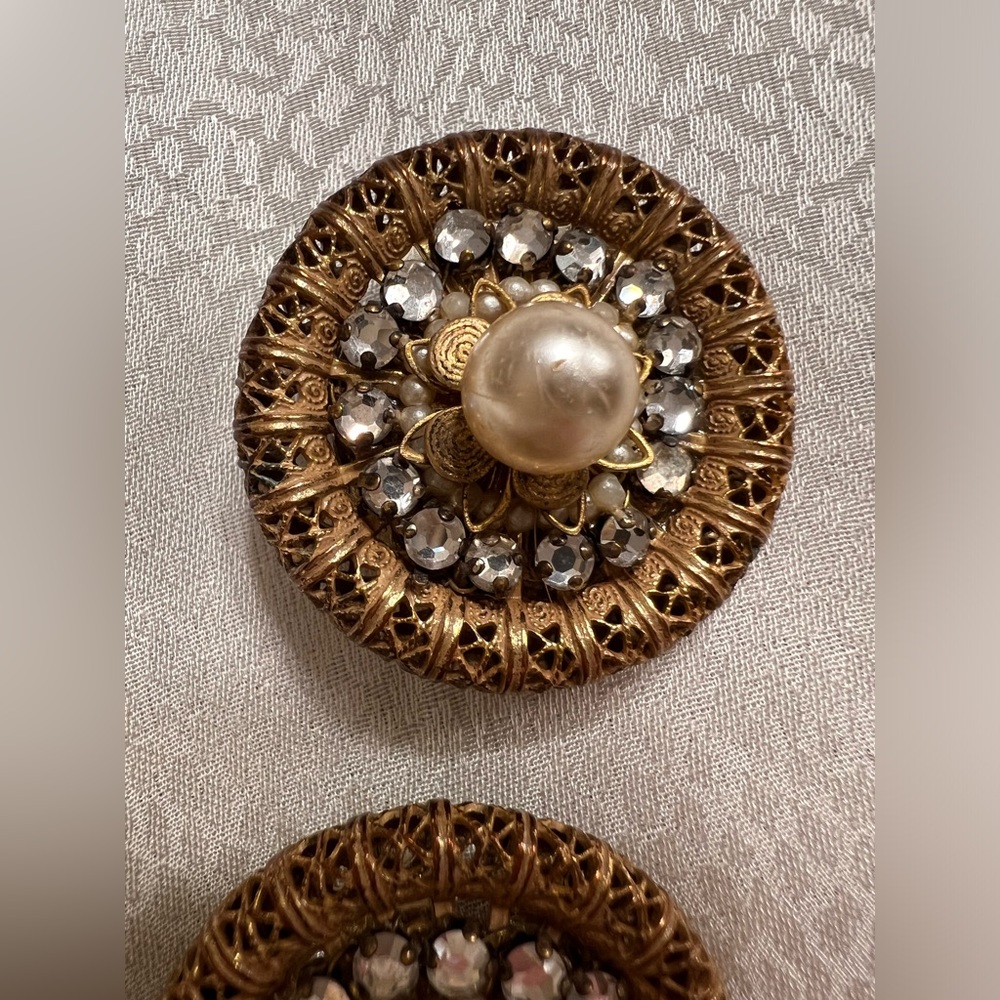 Signed Eugene Vintage Clip Earrings Euc - image 2